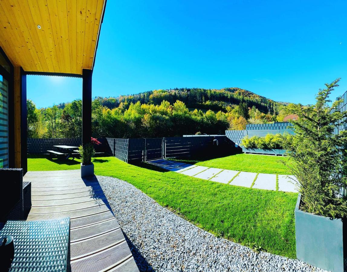 Voralpen Lodge - Ferienhaus Mit Gym, Sauna & Hot Tub Traisen Eksteriør bilde